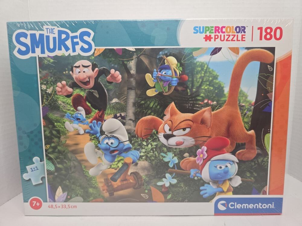 Clementoni Smurfs Puzzle 180 Pieces 7-9 Years SUPERCOLOR 87274 New Sealed